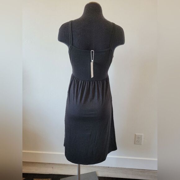 NEW Black Sundress Pockets Gold Chain Sleeveless Summer Beach Vacation Yacht S - Picture 5 of 10